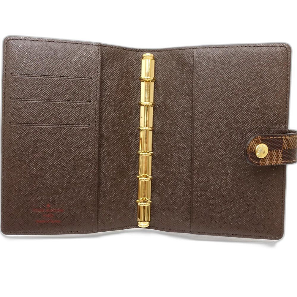  LOUIS VUITTON ルイヴィトン ダミエ 手帳カバー アジェンダ R 20700 イニシャル入り エベヌ レディース|188648 手帳カバー 手帳 日記 家計簿