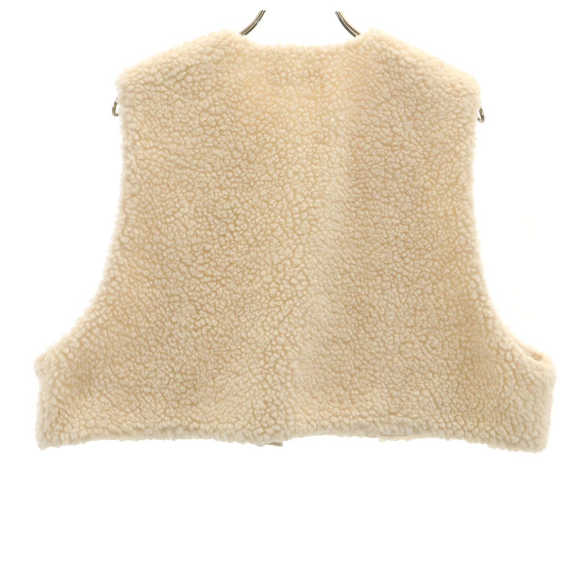 sacra サクラ 日本製 ボア ベスト 38 アイボリー レディース 古着