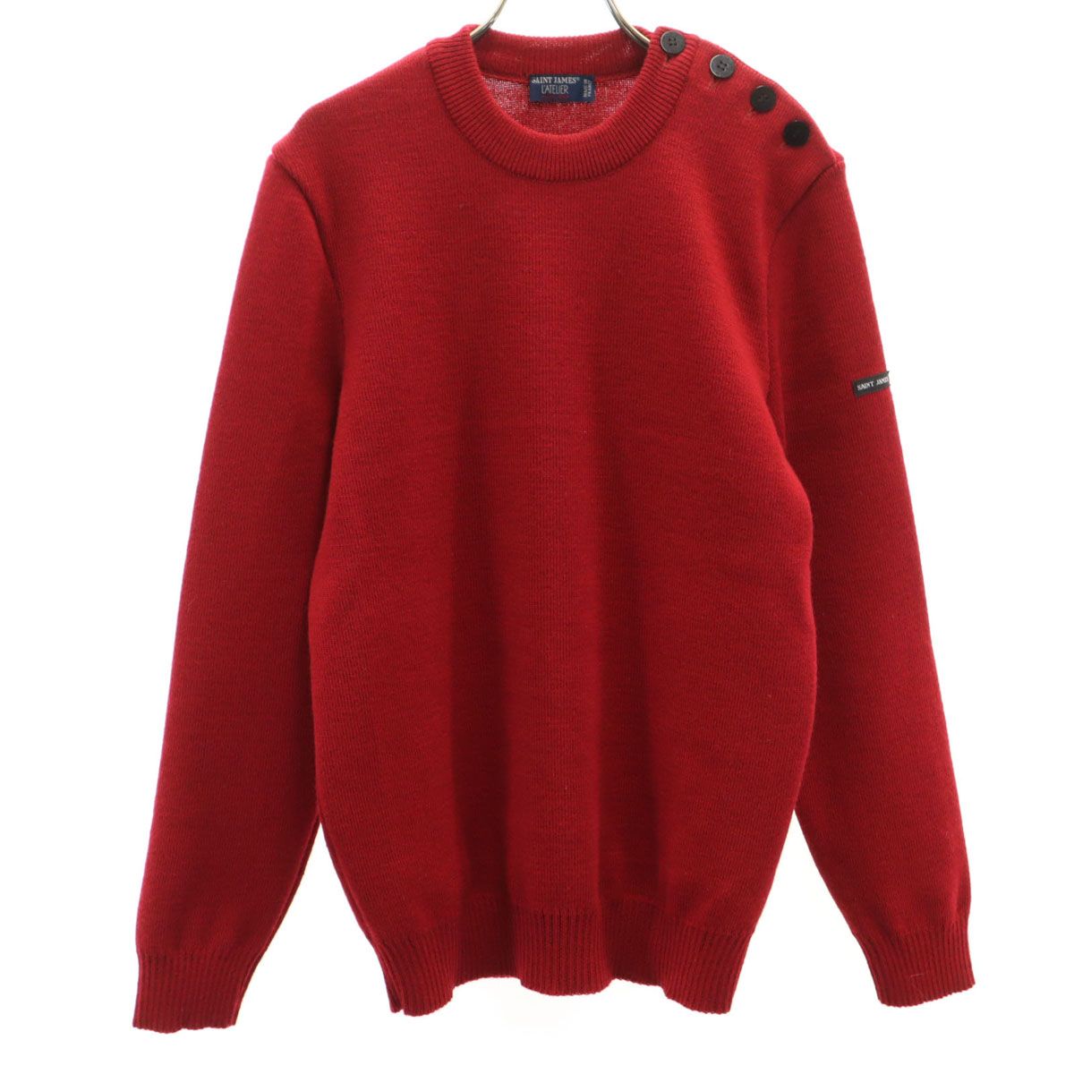 SAINT JAMES セントジェームス フランス製 長袖 ニット M レッド