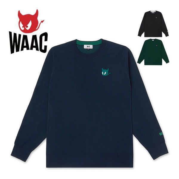 WAAC ライトウェイト プルオーバー クルーネック ニット ゴルフウェア