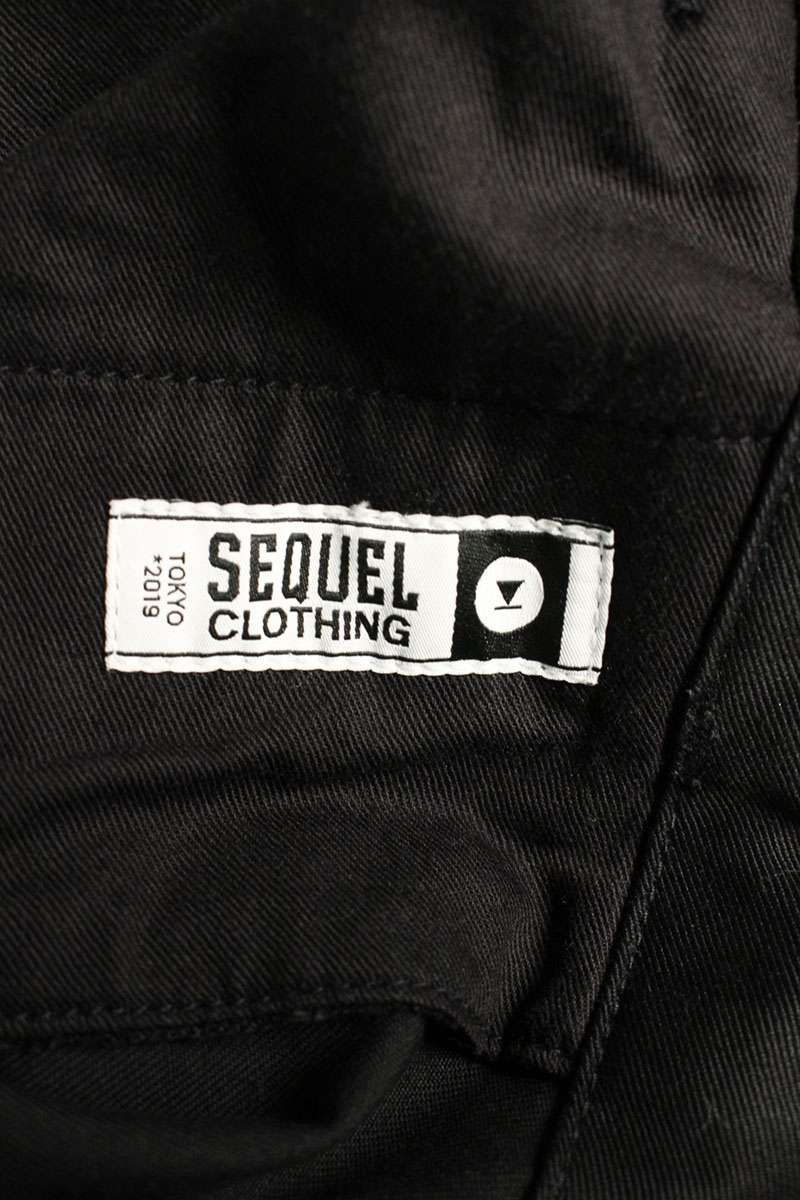 シークエル TYPE-XF WEEKEND ロゴプリントチノロングパンツ メンズ L