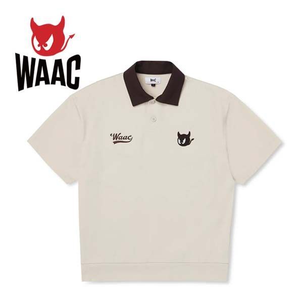 WAAC ライト ストレッチ ポンチ 半袖 ポロシャツ ゴルフウェア メンズ