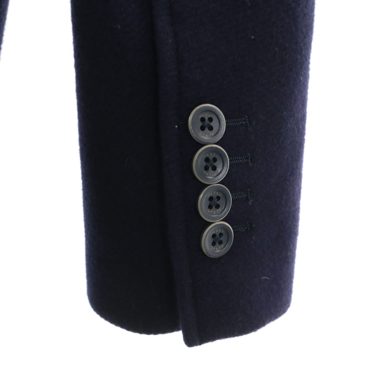 Herno ヘルノ イタリア製 チェスターコート 44 ネイビー 中綿 メンズ