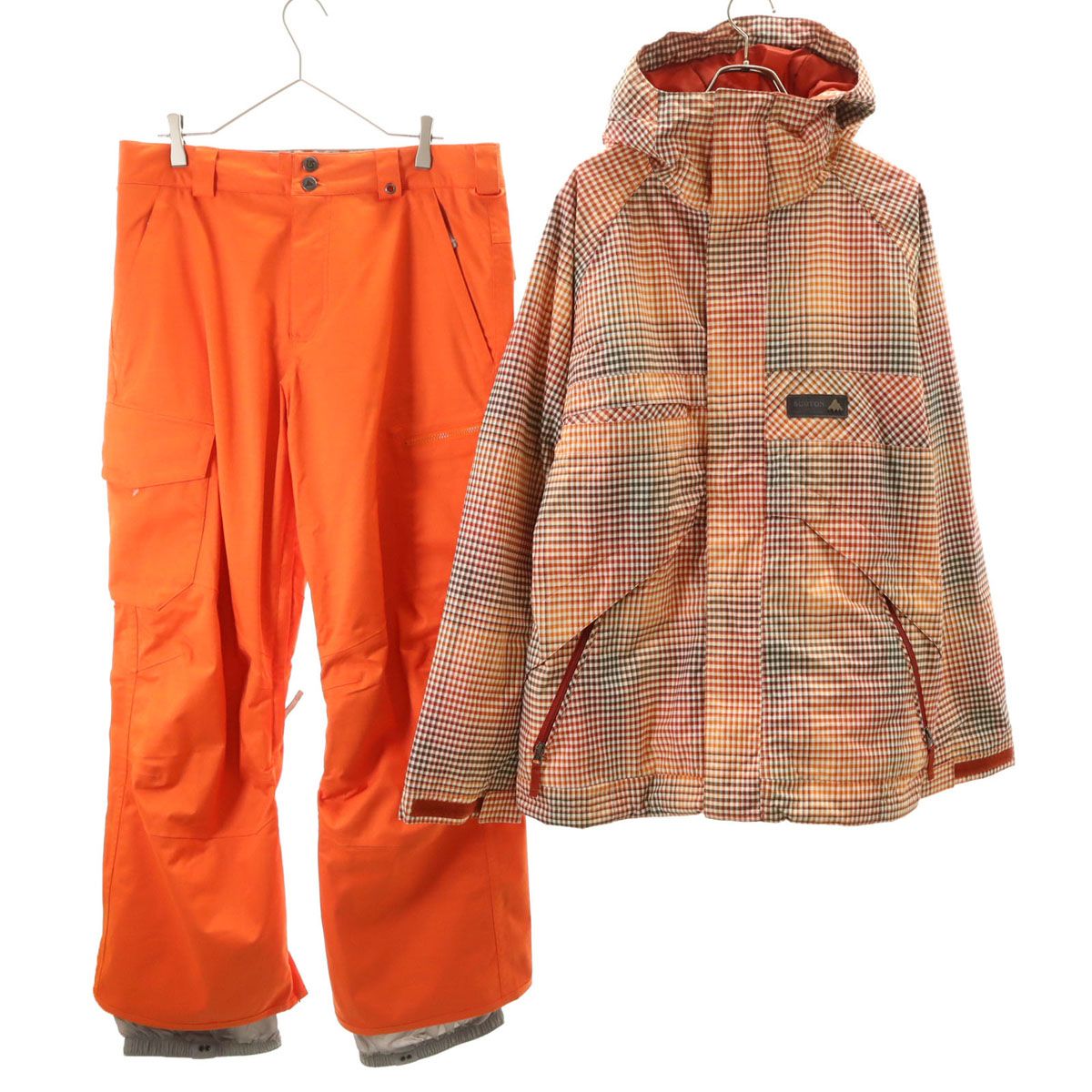 BURTON バートン スノーボード ウェア 上下 セットアップ M オレンジ系 スキーウェア メンズ 古着