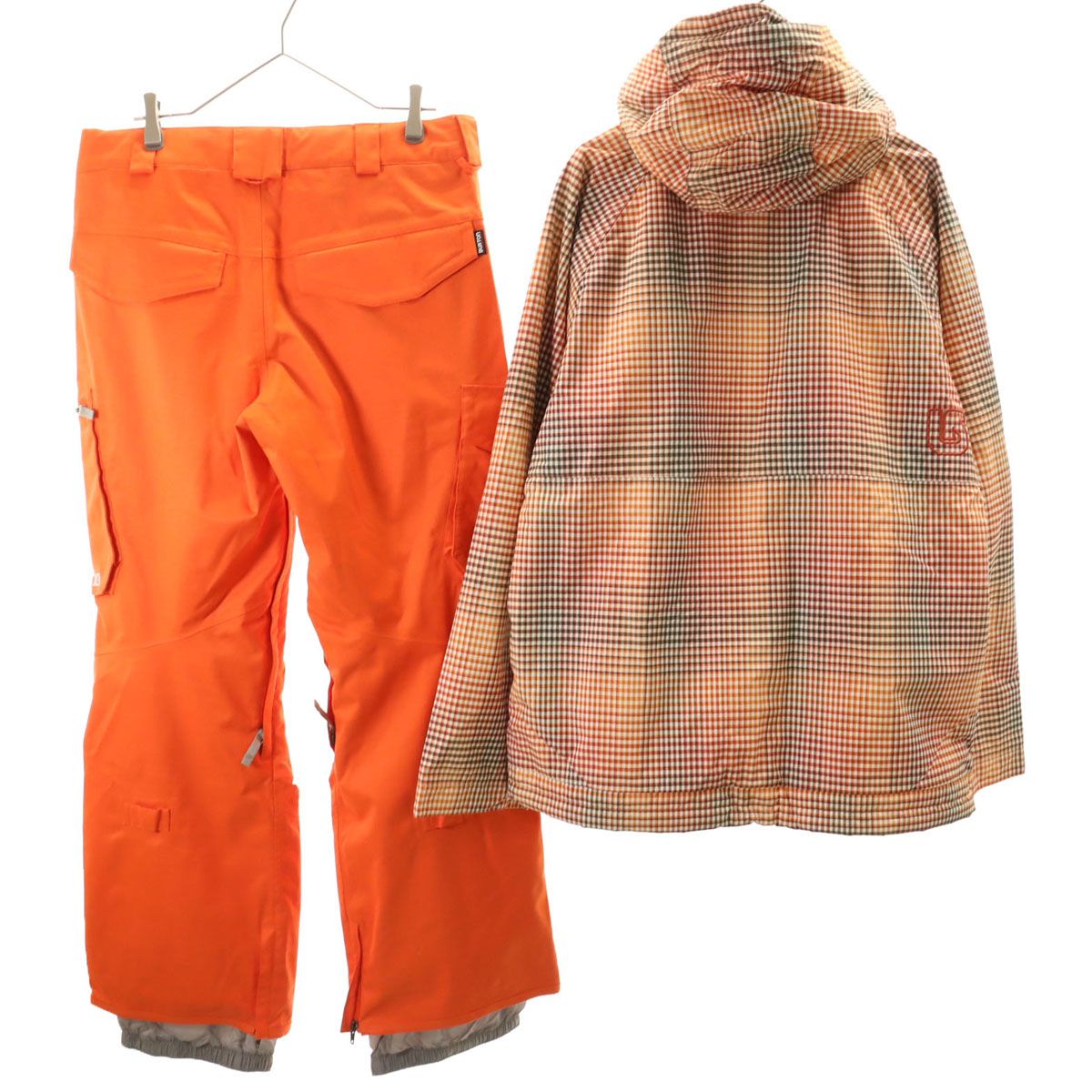 BURTON バートン スノーボード ウェア 上下 セットアップ M オレンジ系 スキーウェア メンズ 古着