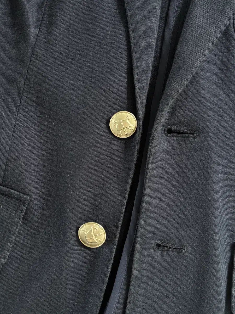 POLO ラルフローレン ネイビー コットン ブレザー