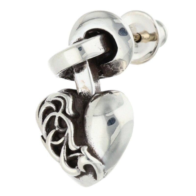 クロムハーツ I HEART YOU KNOT|アイハートユーノット シルバーピアス メンズ