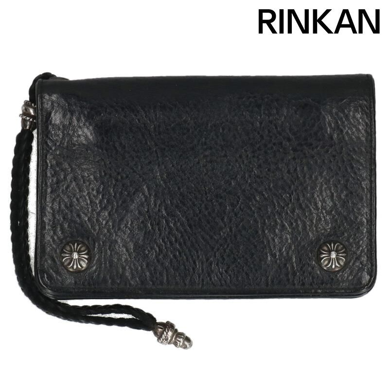 クロムハーツ 2 ZIP STRAP|2ジップストラップ ストラップ付クロスボールボタンレザーウォレット メンズ