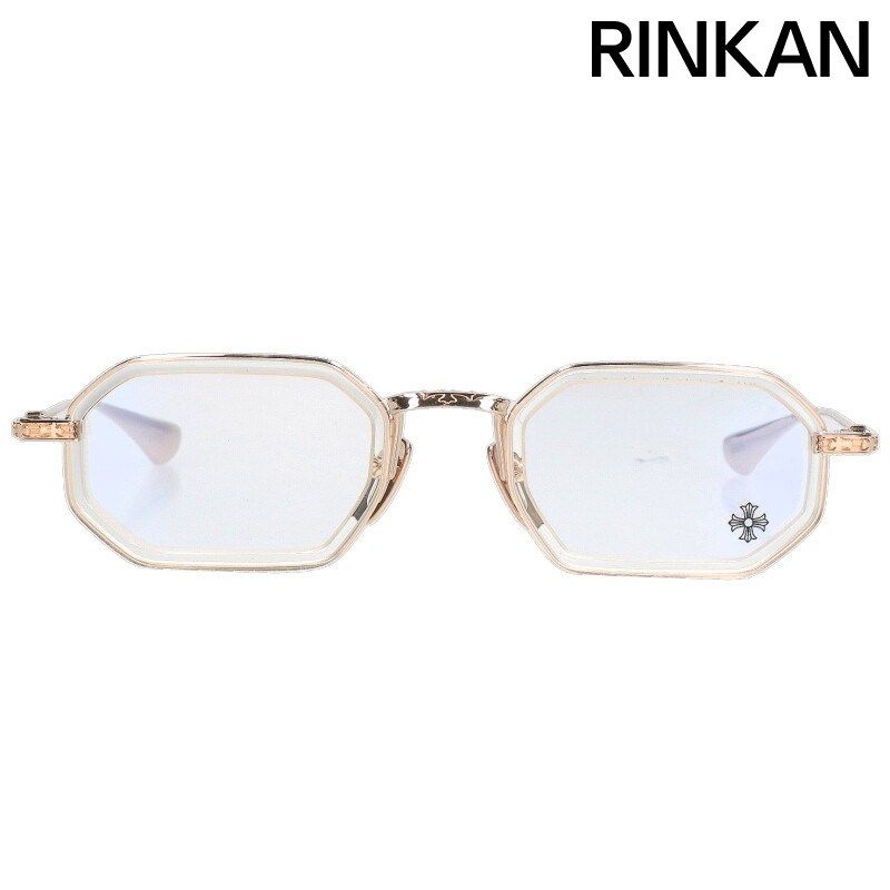 クロムハーツ STYLIDA メタルフレームクロステンプル眼鏡 メンズ 49□24-148