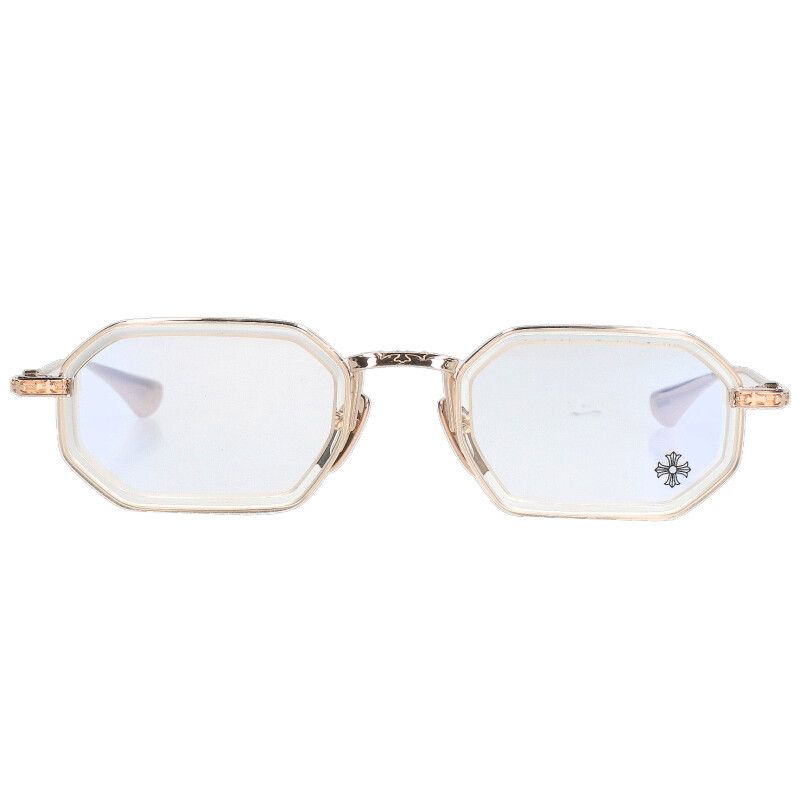 クロムハーツ STYLIDA メタルフレームクロステンプル眼鏡 メンズ 49□24-148