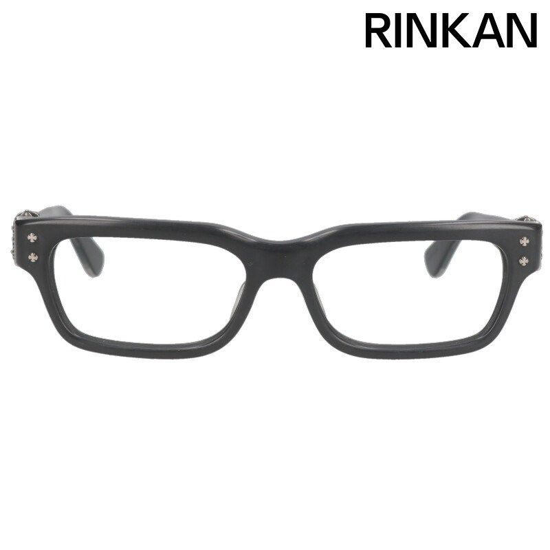 クロムハーツ HEY JACK U LATE A セメタリークロステンプルウェリントン眼鏡 メンズ 55 17 153