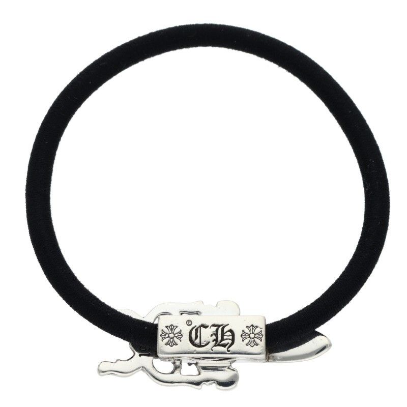 国内正規店購入 クロムハーツ HAIRBAND2 ヘアゴム ダガー ハート 楽天
