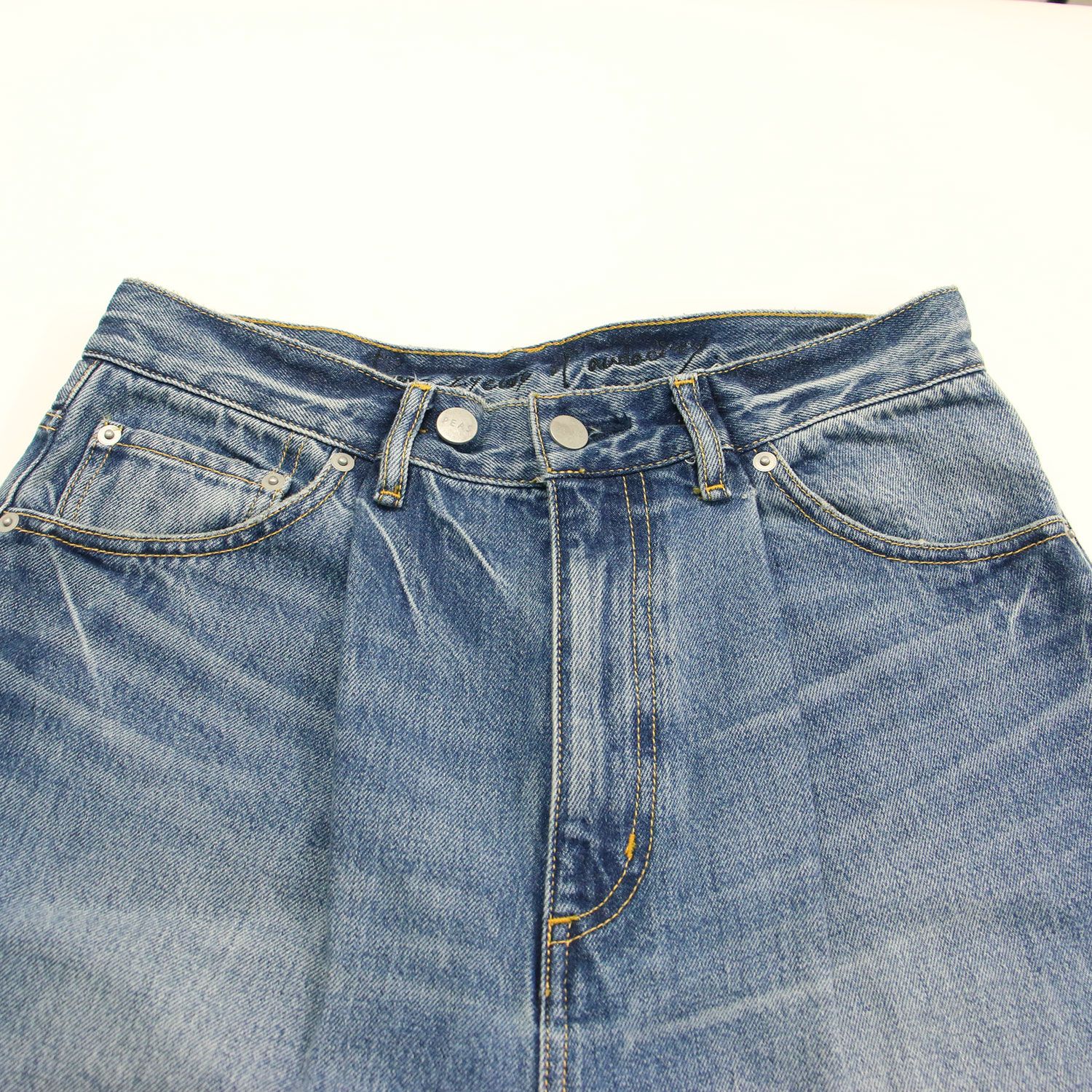 PEAS ピース パンツ インディゴ サイズ:1(M) | 25春夏 クラッシュ  