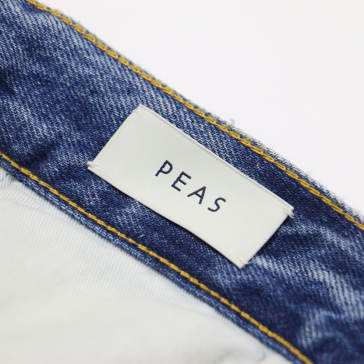 PEAS ピース パンツ インディゴ サイズ:1(M) | 25春夏 クラッシュ  