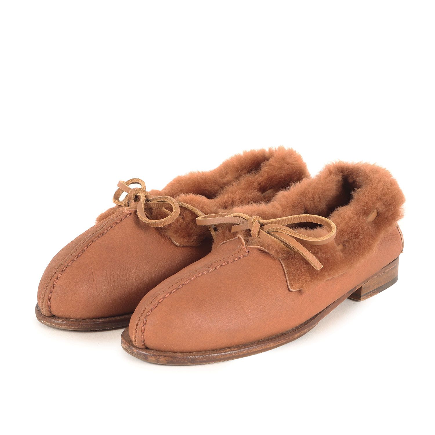 HEREU へリュー サイズ 36 22.5 cm | シープムートン モカシンシューズ TILLA SHEARING ブラウン スペイン製 ブランド 靴 レディース