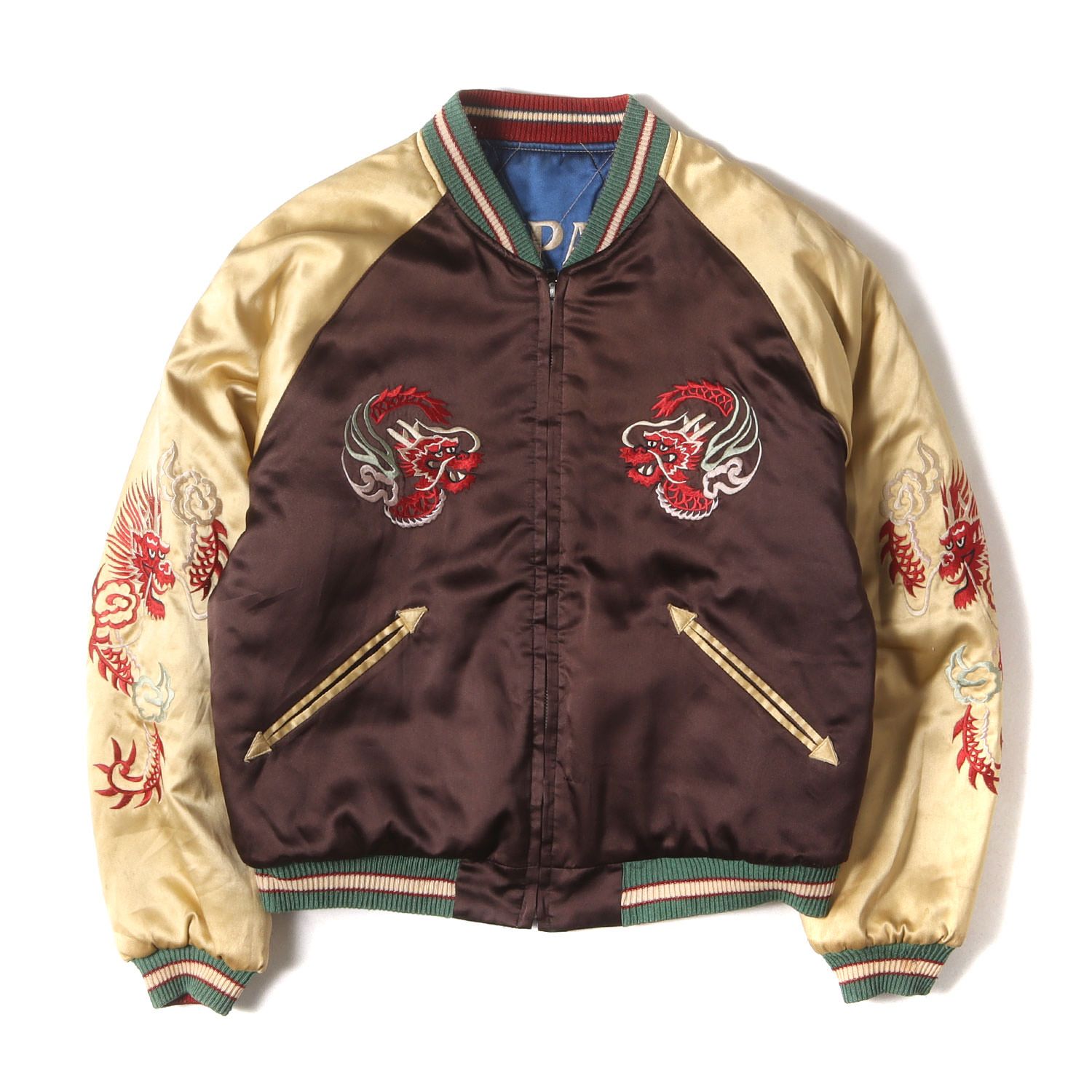 Tailor TOYO テーラー東洋 スカジャン ブラウン ブルー サイズ:M