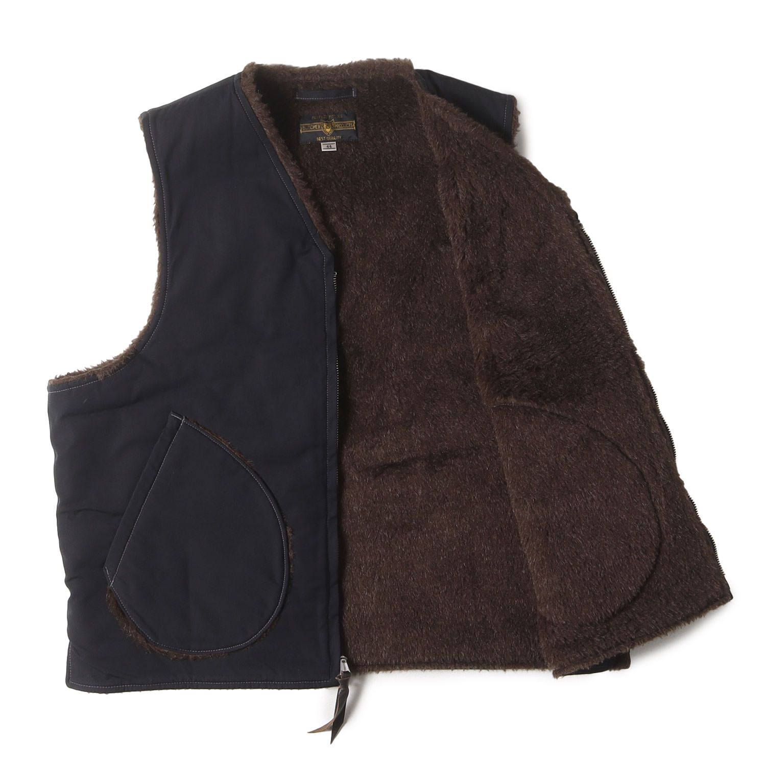 美品】At LAST&CO アットラスト ベスト ブラック 黒 サイズ:44