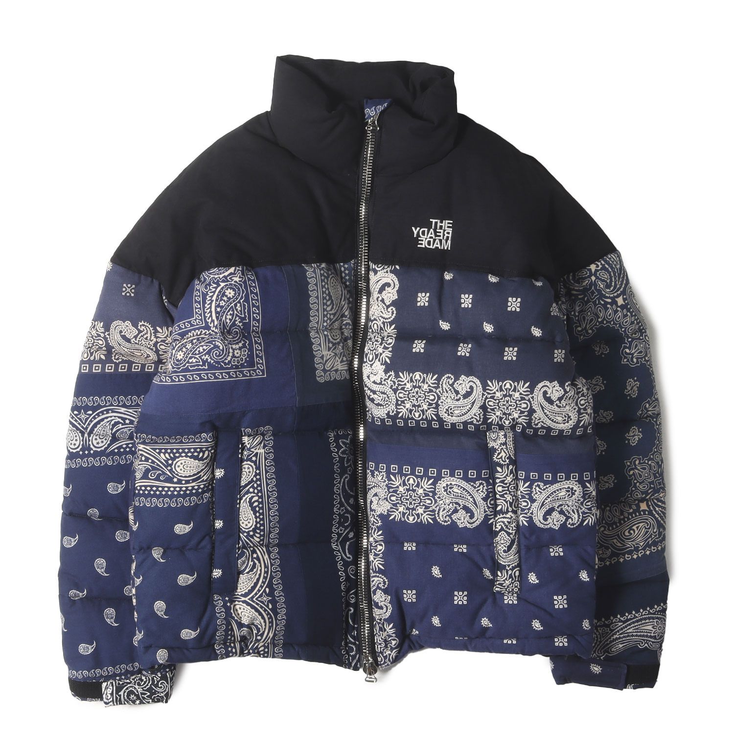READYMADE レディメイド ジャケット ネイビー 紺 サイズ:1 | ヴィンテージバンダナ ダウンジャケット (BANDANA DOWN JACKET) | アウター ブルゾン 上着【メンズ】【中古】 READYMADE レディメイド ジャケット ネイビー 紺 サイズ:1