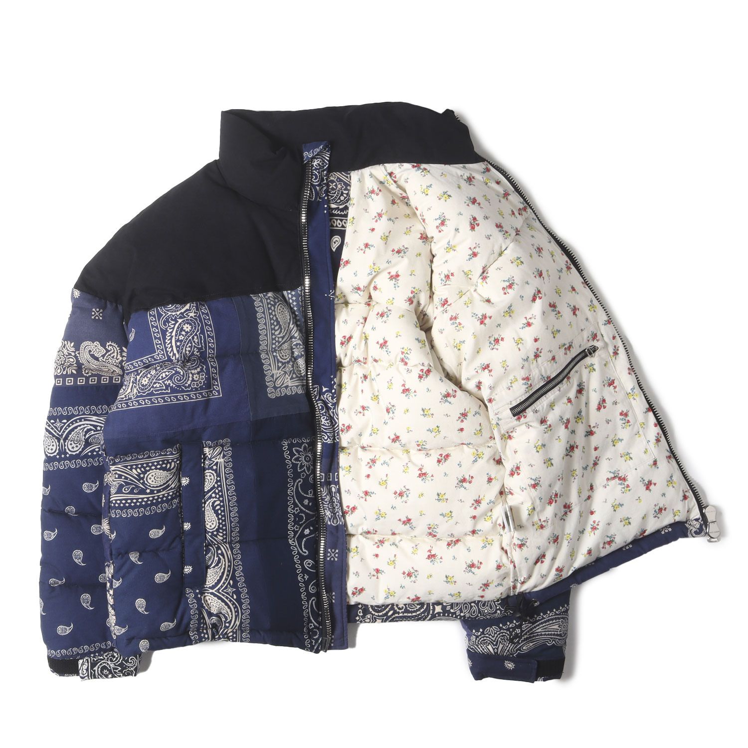READYMADE レディメイド ジャケット ネイビー 紺 サイズ:1 | ヴィンテージバンダナ ダウンジャケット (BANDANA DOWN JACKET) | アウター ブルゾン 上着【メンズ】【中古】 READYMADE レディメイド ジャケット ネイビー 紺 サイズ:1