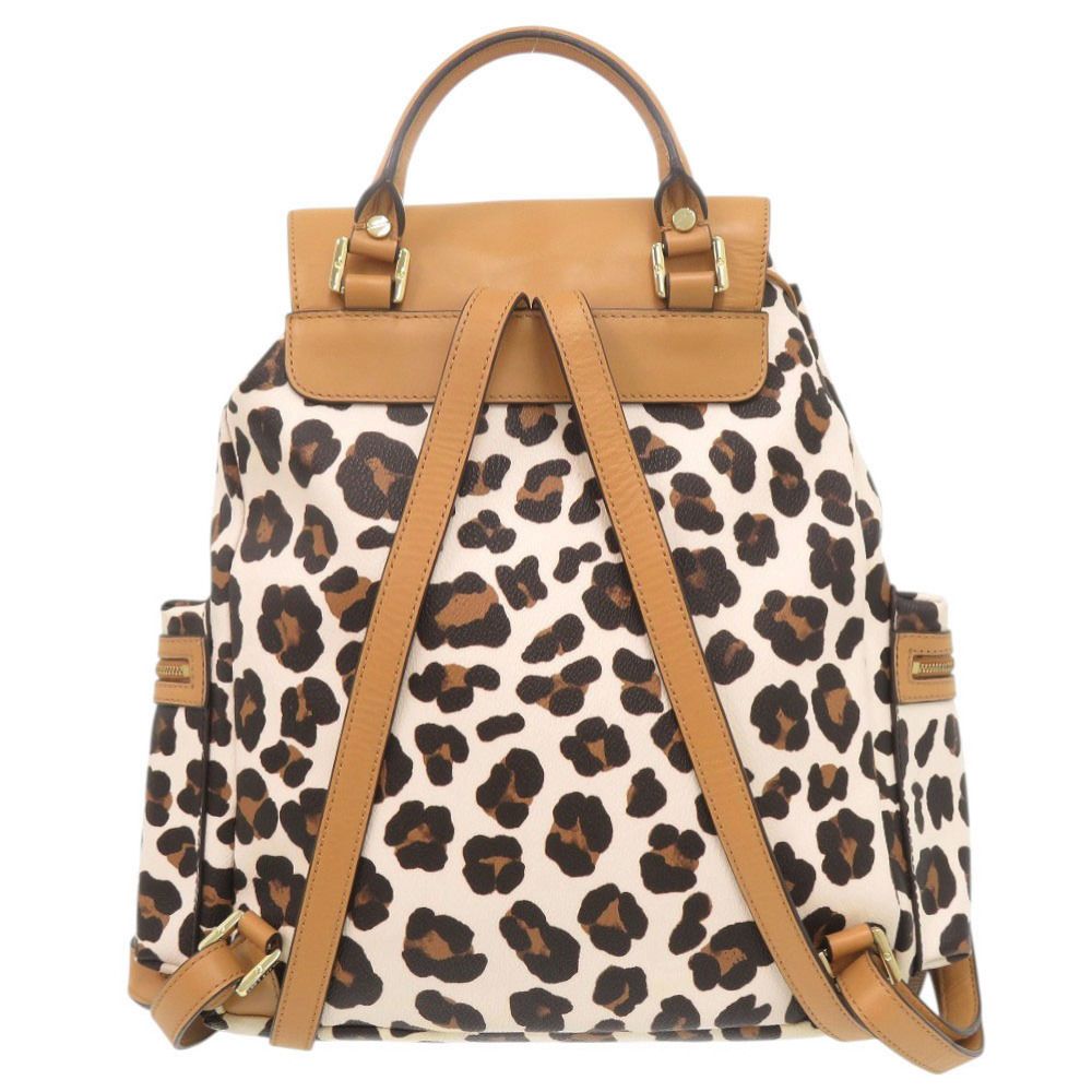 美品 トリーバーチ レオパード柄 PVC マルチカラー リュック