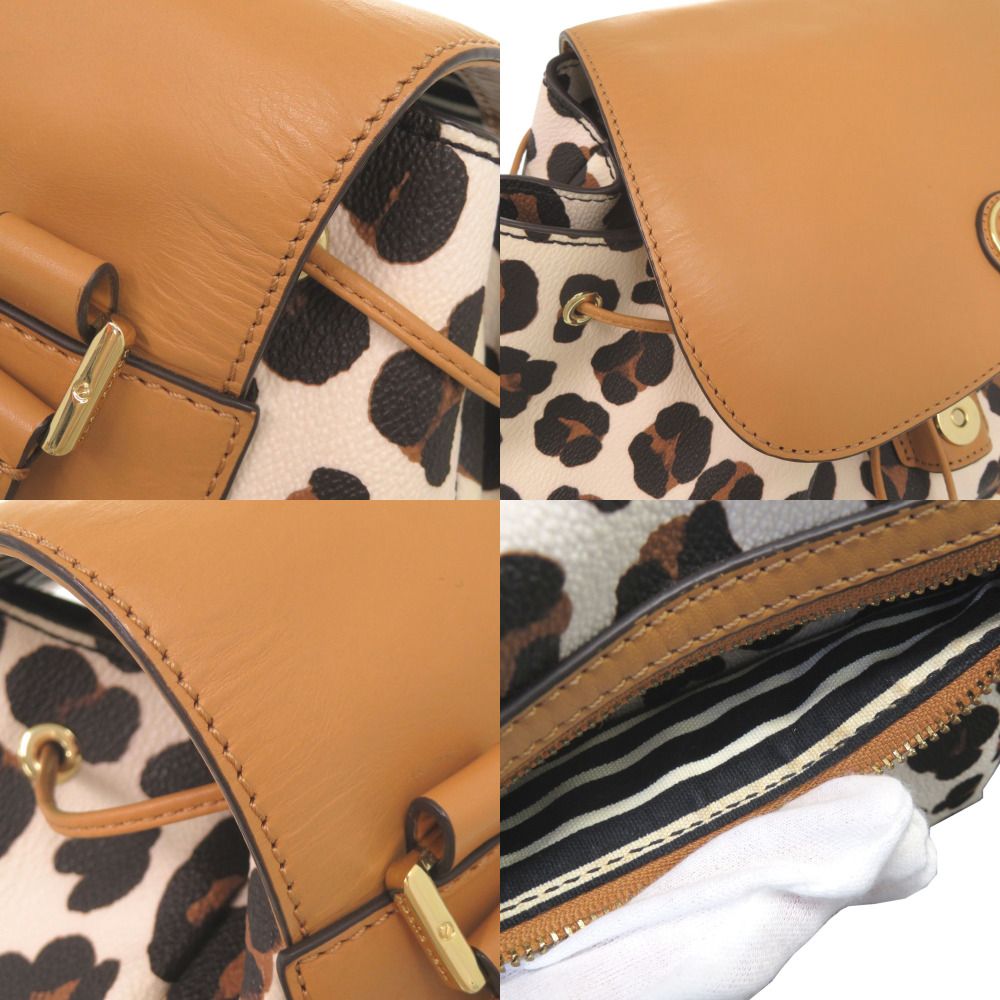 Tory Burch Leopard Print PVC Backpack Multicolor Women display picture 1