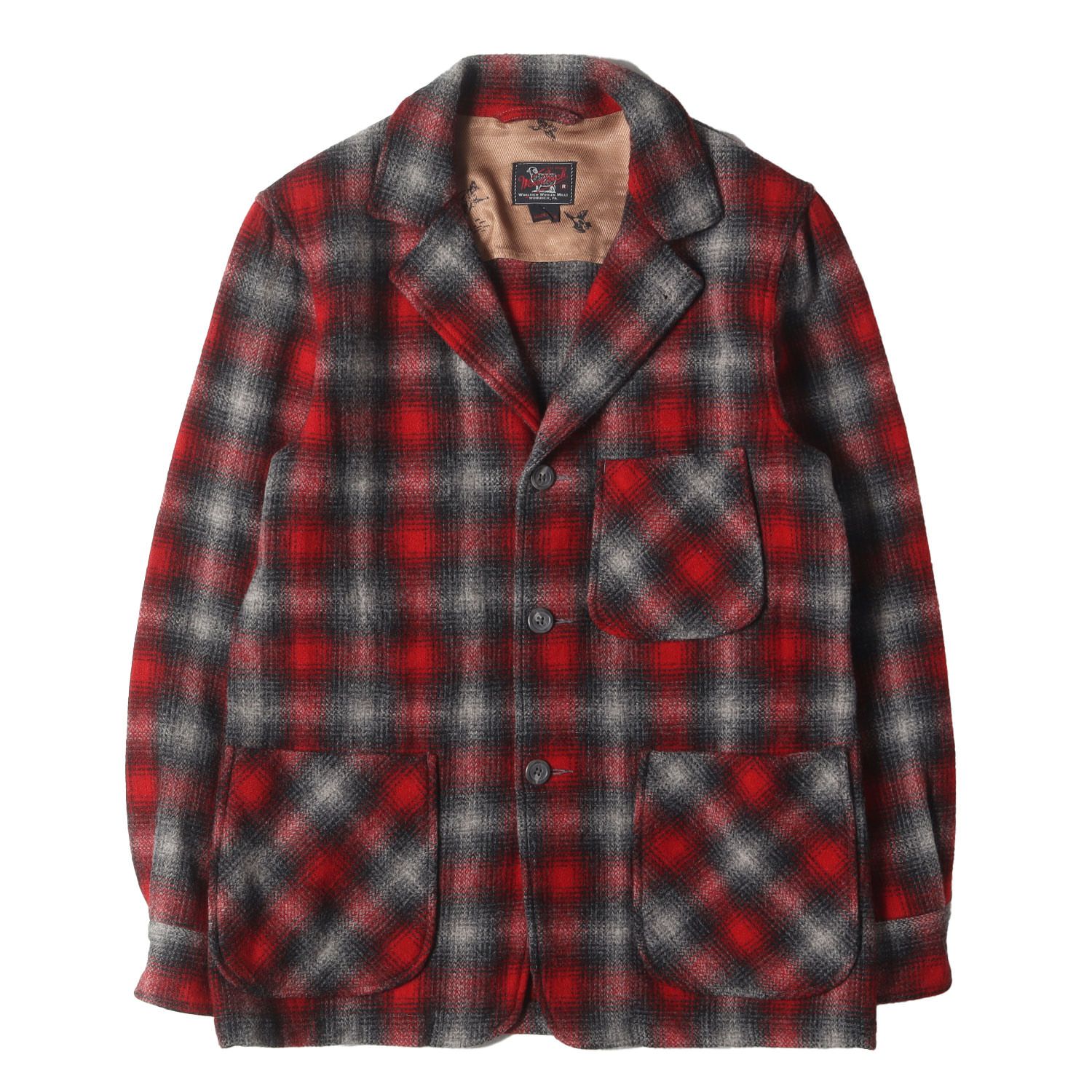 美品】WoolRich ウールリッチ ジャケット レッド ブラック 赤黒 サイズ 