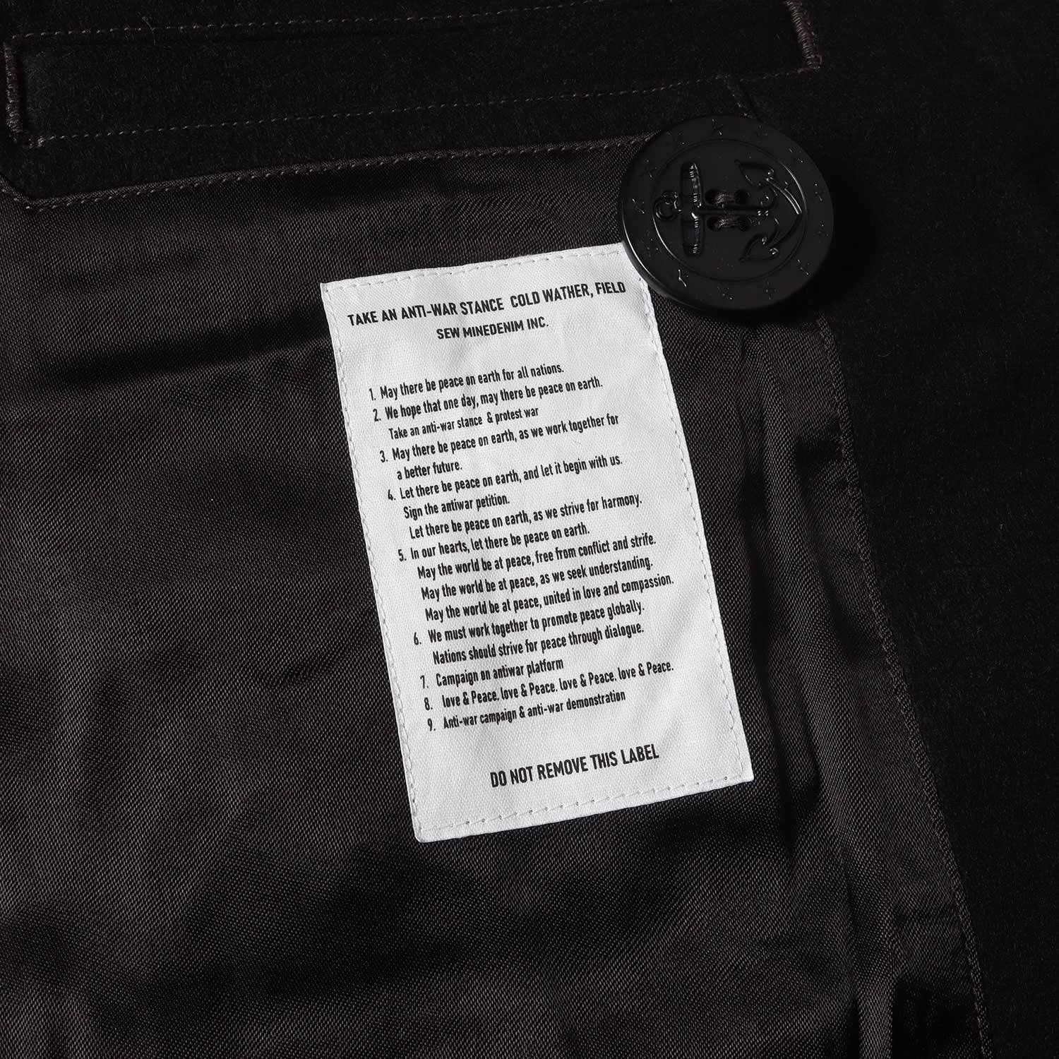 新品】MINEDENIM マインデニム コート ブラック 黒 サイズ:2 | 25AW 13