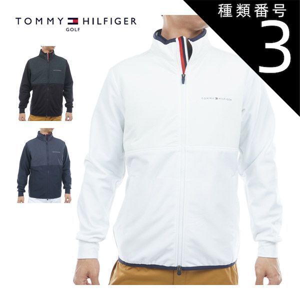 種類3：WHT(00)/LL  トミーヒルフィガー アクションプリーツ フルジップ ハイブリッド中綿ジャケット ゴルフウェア メンズ 2025年秋冬モデル M-3L THMA586