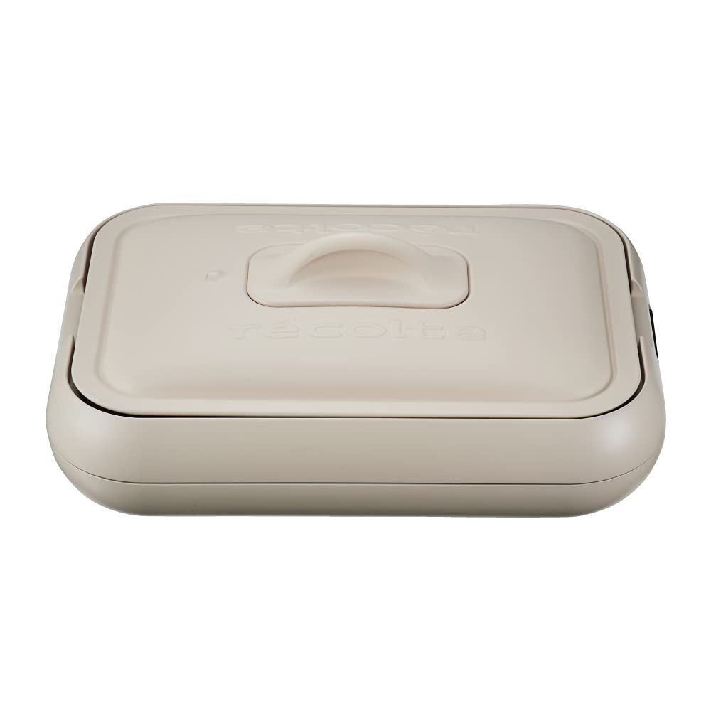 recolte レコルト ホットプレート たこやき器 たこ焼きプレート コンパクト フラットプレート 丸洗い 洗いやすい おしゃれ 温度調節機能付き 1人暮らしにも ヒーター内蔵 クリームホワイト RHP 1 W