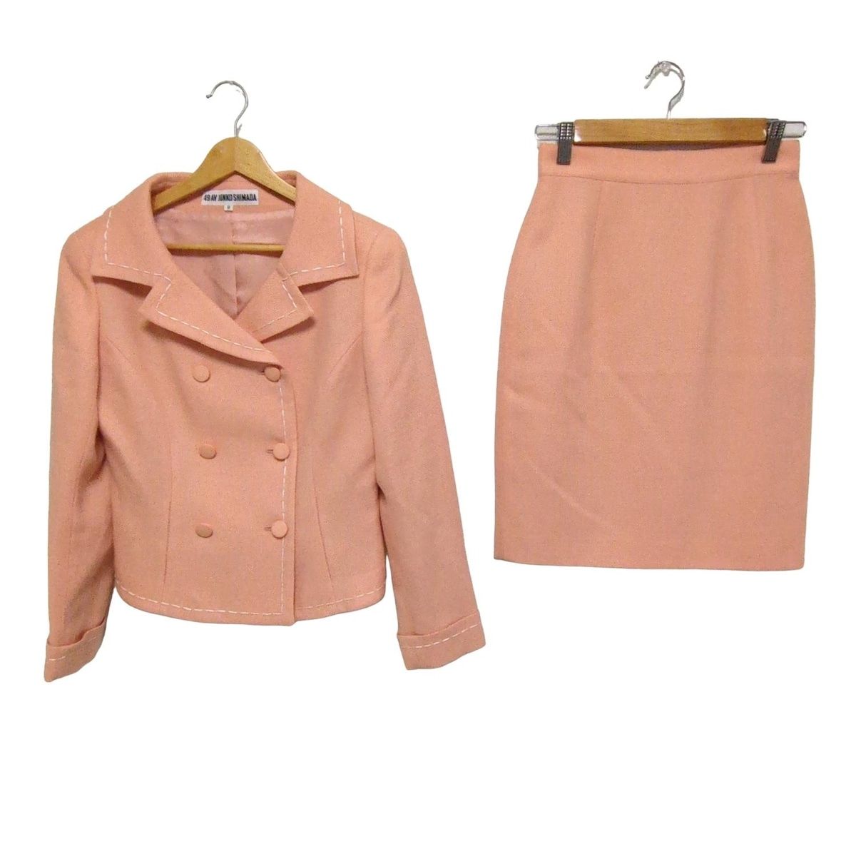 49 av.Junko Shimada 49アベニュージュンコシマダ スカートスーツ レディース - ライトオレンジ 肩パッド