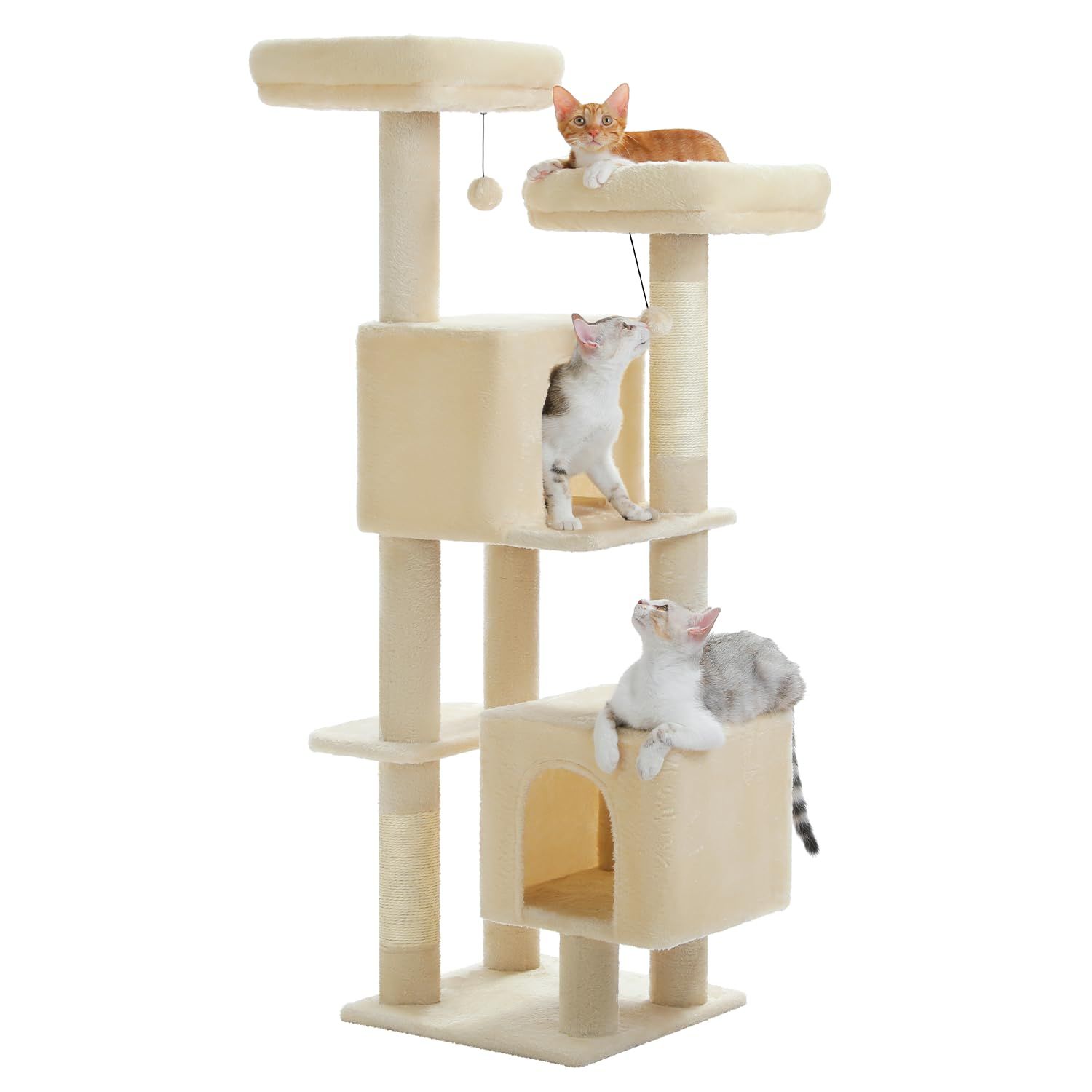 PETEPELA ぺテぺラ 在庫一掃 猫 キャットタワー スリム 省スペース 猫タワー 多頭飼い 据え置き サボテン お花テーマ かわいい おしゃれ 麻紐 階段 爪研ぎ 交換 猫ベッド 猫ハウス 猫のおもちゃ 隠れ家 安定 倒れ防止策付き 天然…