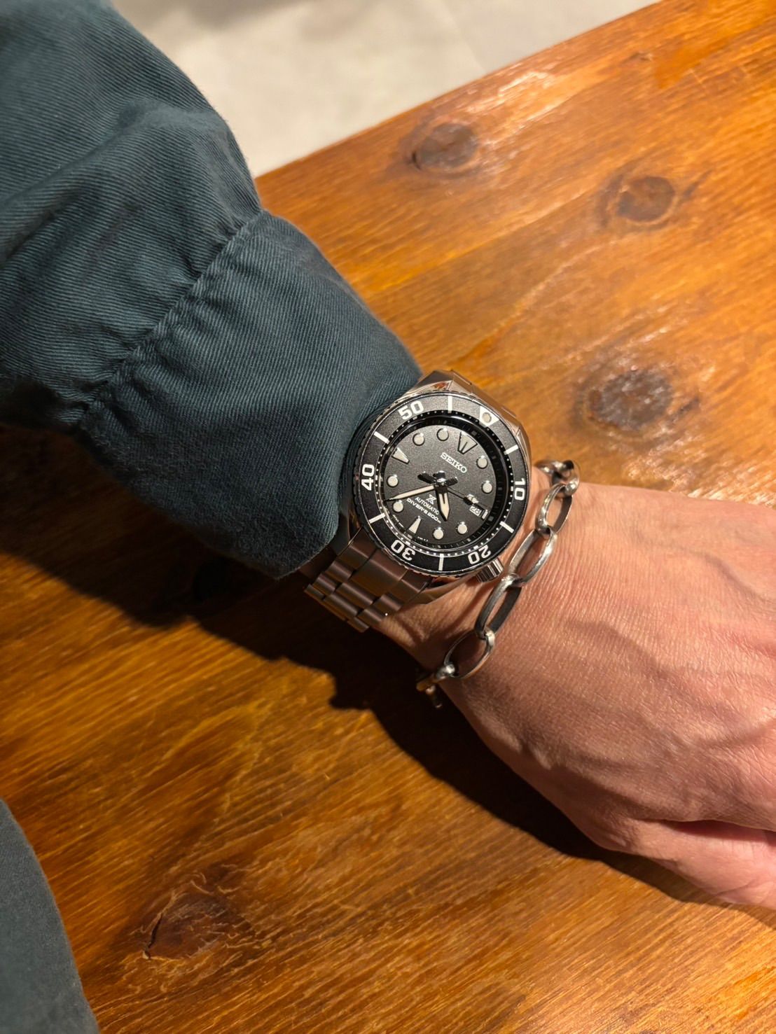  シルバー950 燻し加工ブレスレット 21 cm ブレスレット バングル アクセサリー