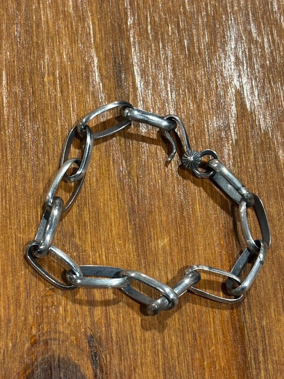 シルバー950 燻し加工ブレスレット 21 cm