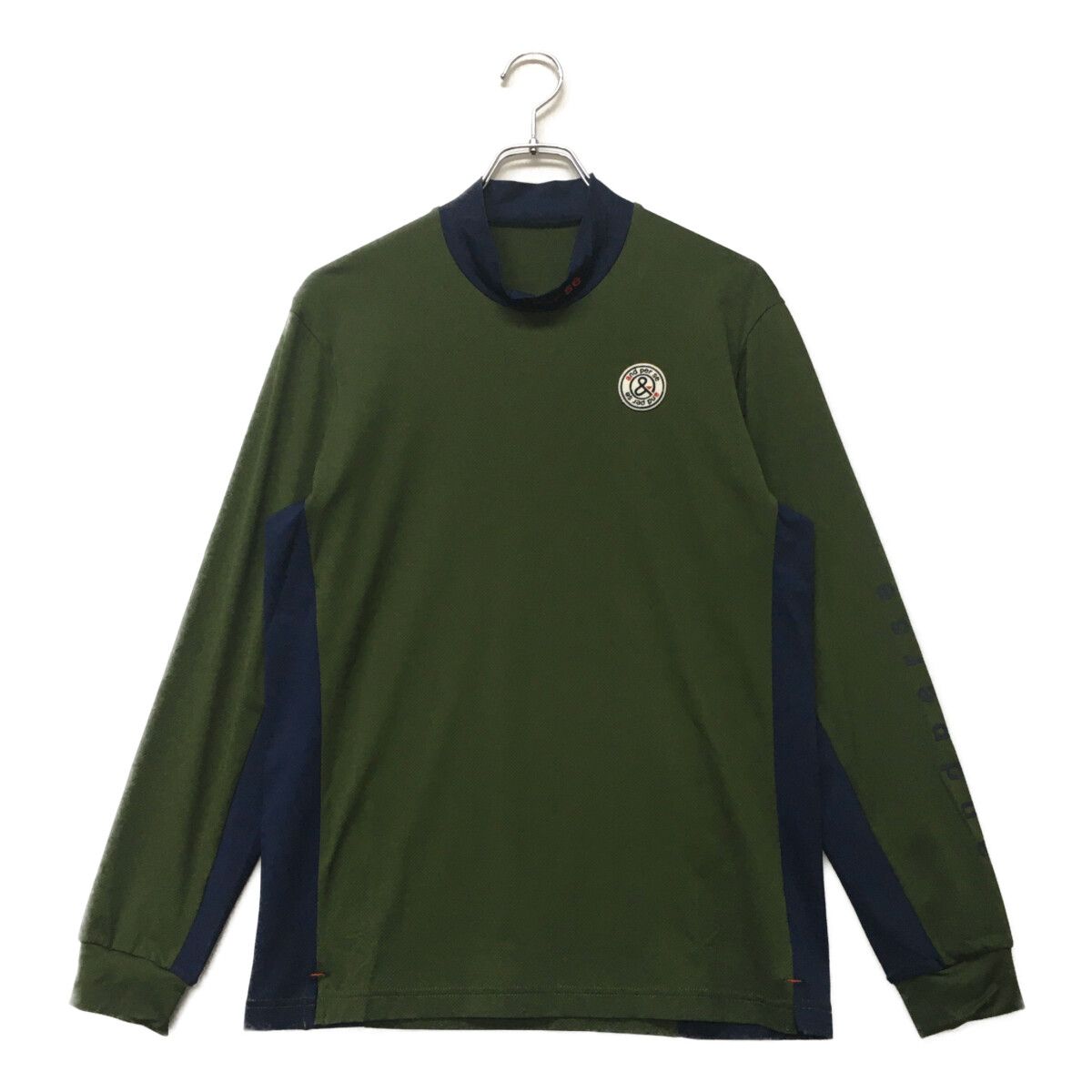 メンズ アンパスィ and per se 長袖シャツ M カーキ ストレッチ モデル