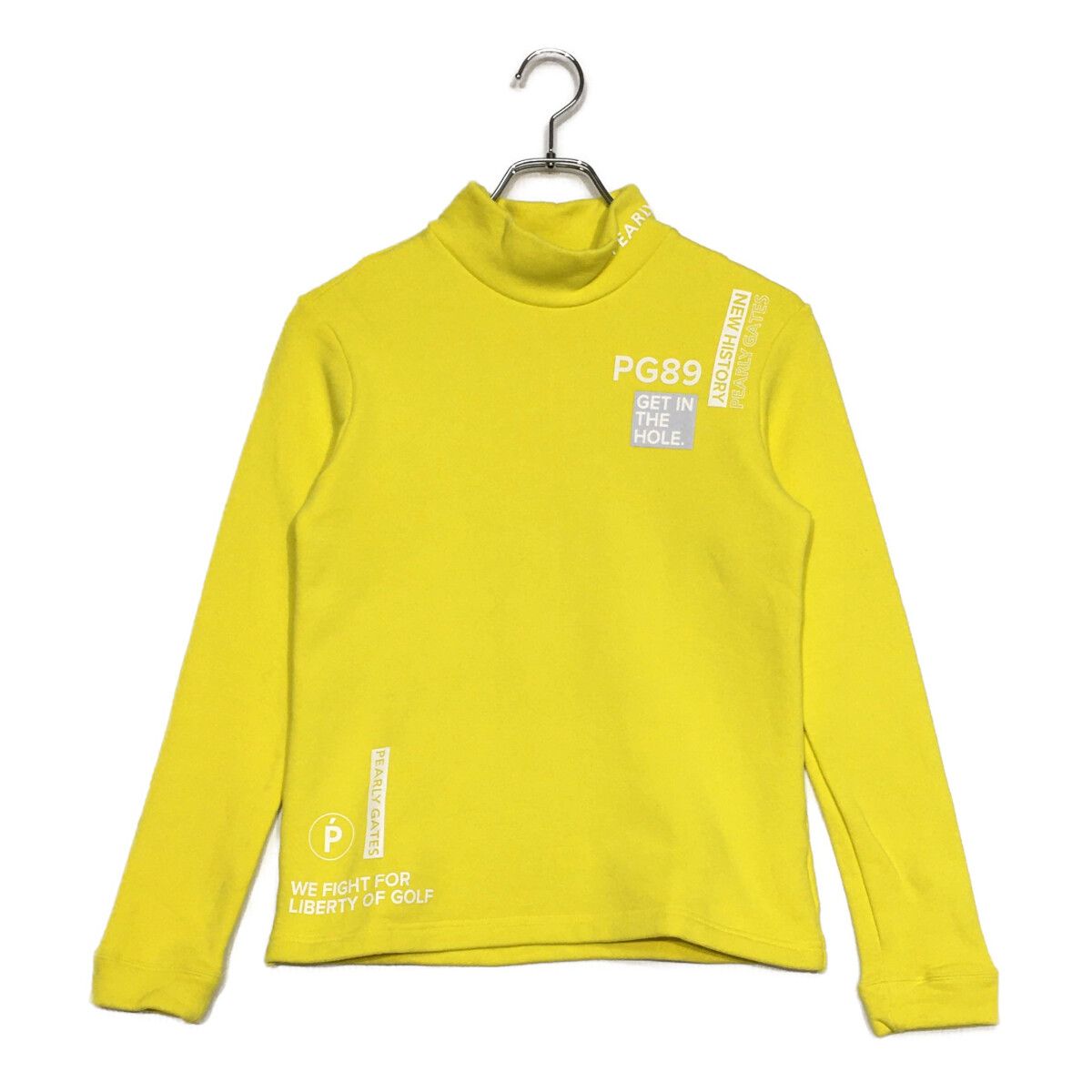 レディース パーリーゲイツ PEARLY GATES スウェット 1 M 黄 イエロー 長袖 モックネック カットソー