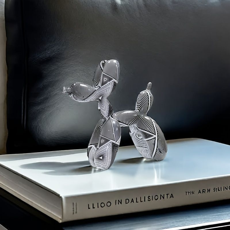 犬 ドッグ 彫刻 オブジェ 置物 バルーン シック シンプル ホワイト