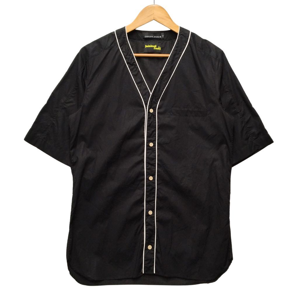 フランス製　CHRISTOPHE LEMAIRE クリストフルメール　シャツ　黒 CHRISTOPHE LEMAIRE クリストフルメール Minimal Funk 半袖シャツ