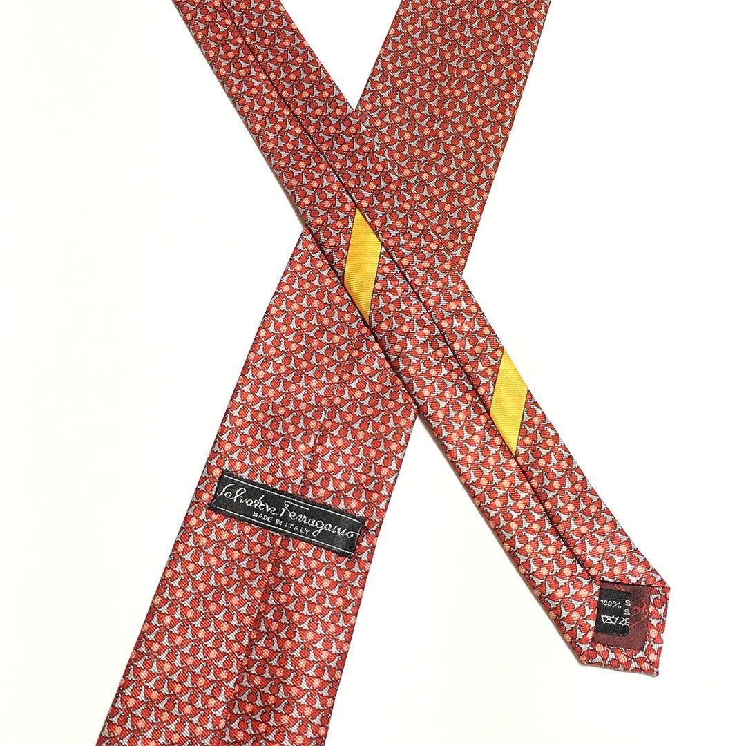 未使用級 サルヴァトーレフェラガモ Salvatore Ferragamo ネクタイ