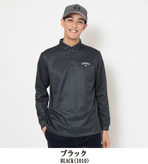 種類11：グレー(1020)/L [タイムセール] キャロウェイ 裏起毛 千鳥