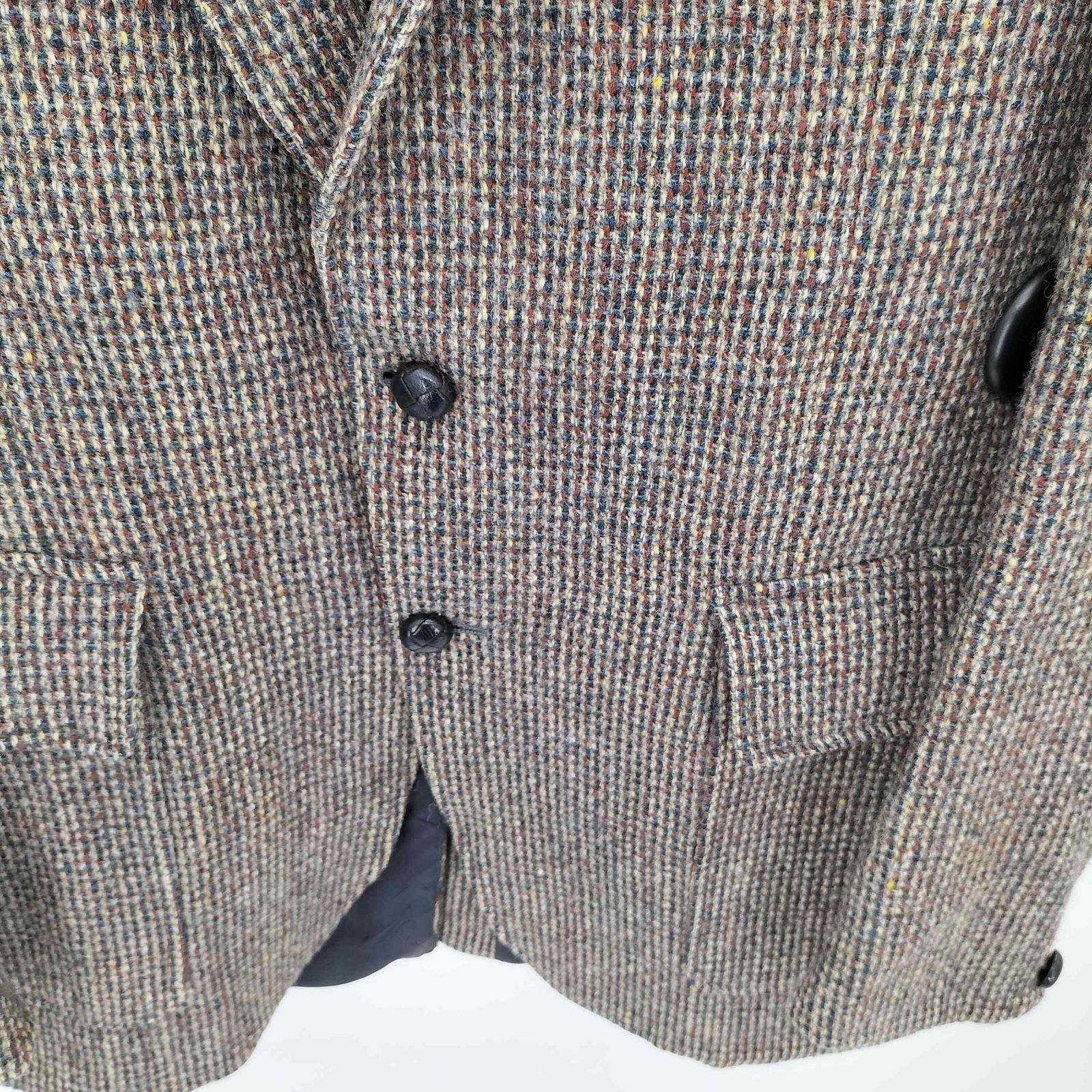 USED古着(ユーズドフルギ) Leishman Harris Tweed 90s ツイード ウール 2B テーラードジャケット メンズ 表記無 【中古】【ブランド古着バズストア】 ユーズドフルギ USED古着 Leishman Harris Tweed 90s ツイード ウール