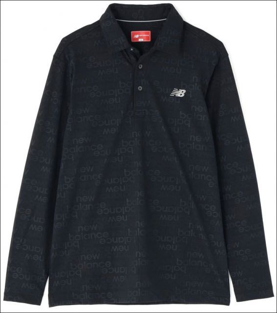 ニューバランス ゴルフ アップサイドダウンロゴ ボーダー 裏起毛 長袖 ポロシャツ ウェア メンズ 2025年秋冬モデル M-LL 012-5269003 ニューバランス ゴルフ アップサイドダウンロゴ ボーダー 裏起毛 長袖