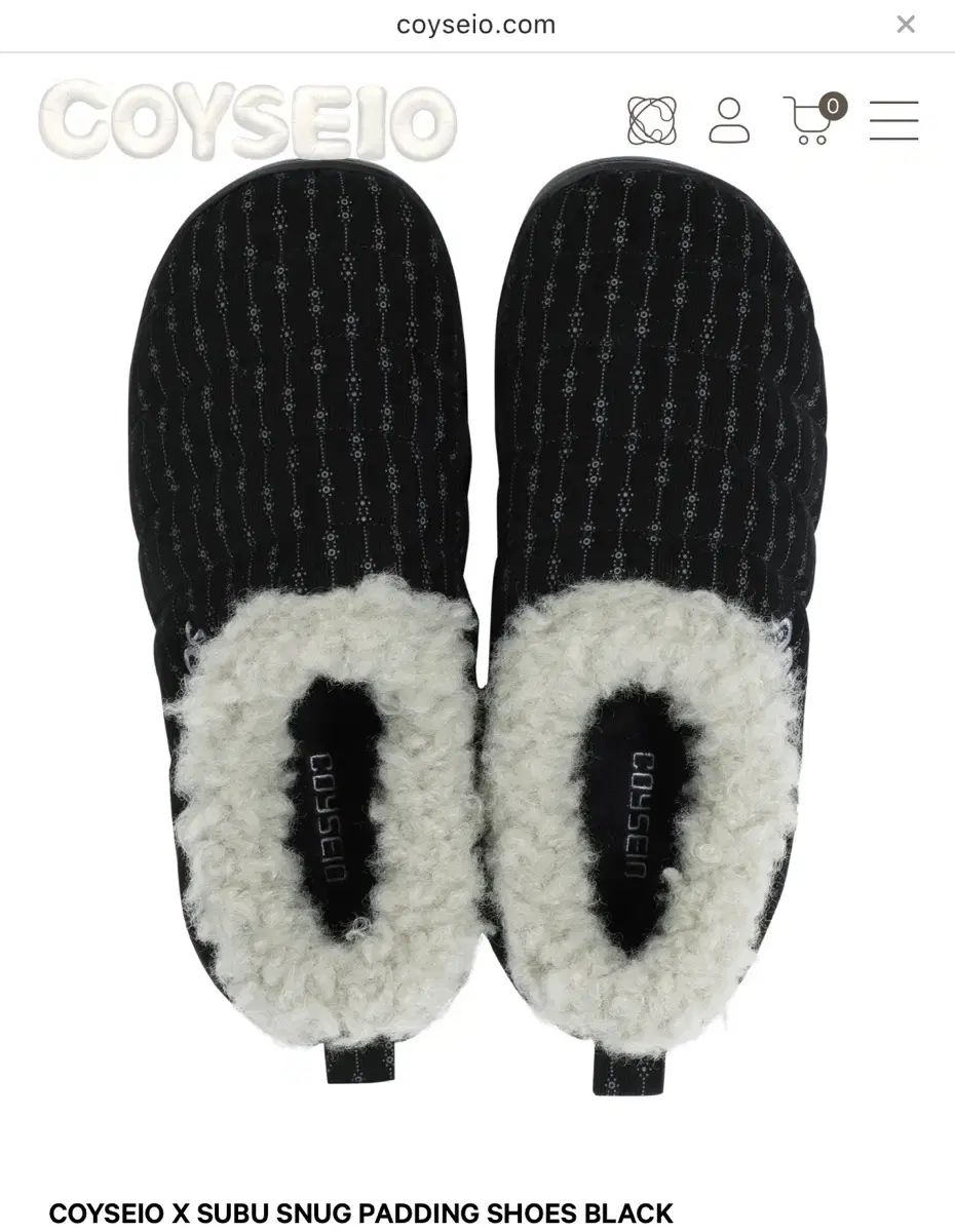 COYSEIO X SUBU SNUG PADDING SHOES BLACK