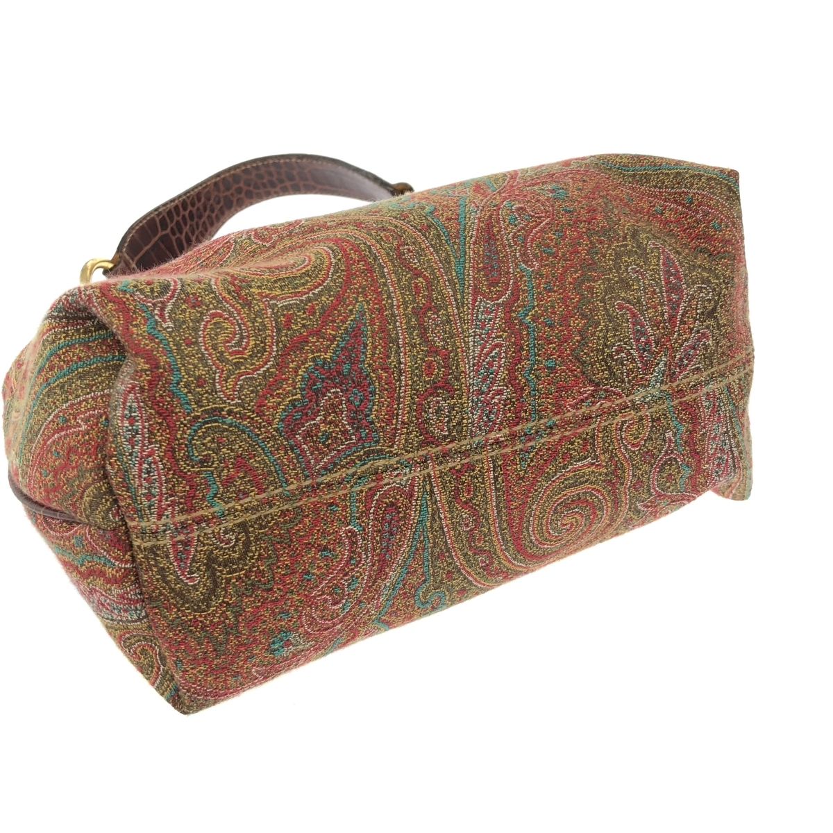 ETRO エトロ ワンショルダーバッグ ペイズリー柄/キャンバス×レザー 