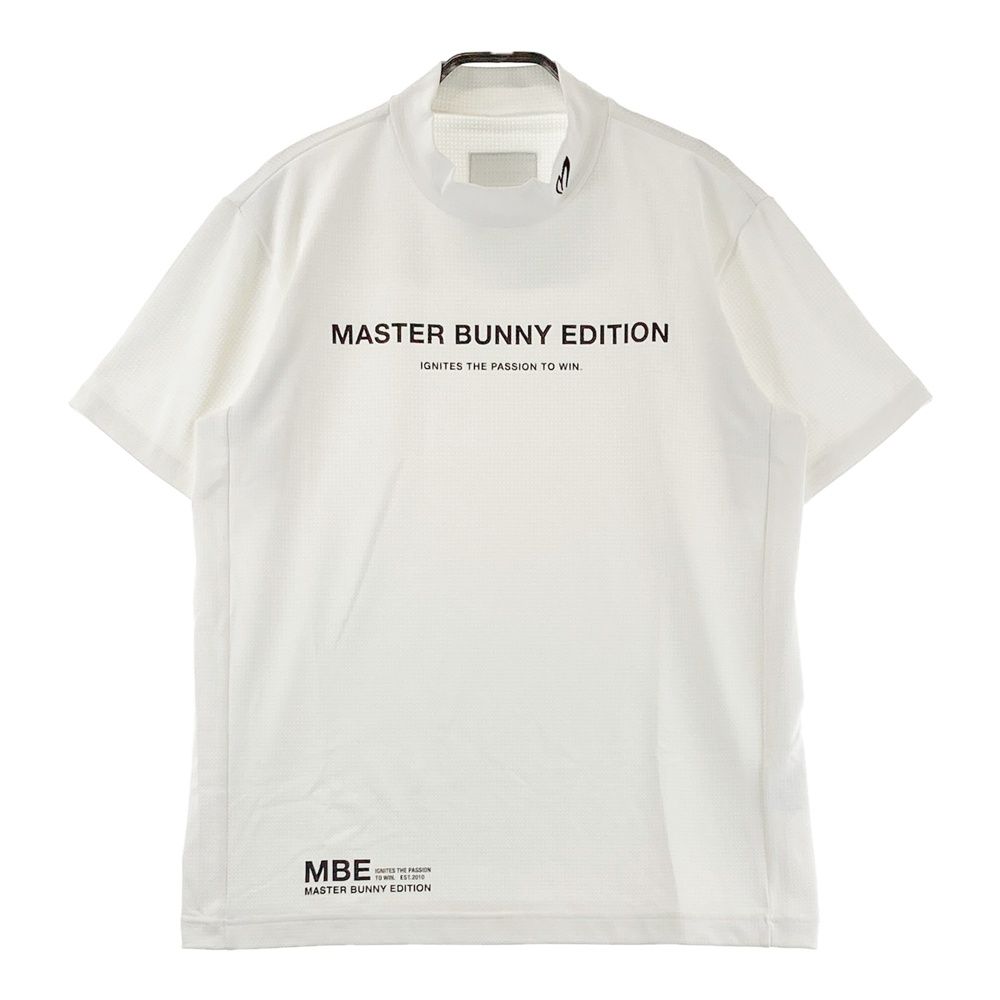 サイズ 4 MASTER BUNNY EDITION マスターバニーエディション 2025年モデル ハイネック 半袖Tシャツ ホワイト系 ゴルフウェア メンズ ストスト