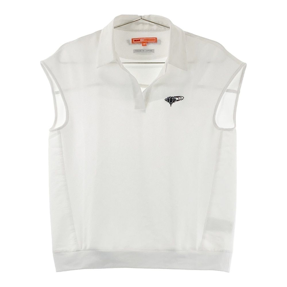 サイズ M BEAMS GOLF ビームスゴルフ モデル スキッパー ノースリーブポロシャツ ホワイト系 ゴルフウェア レディース ストスト