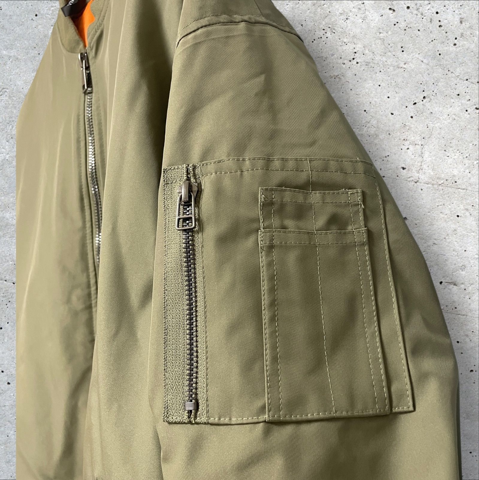 定価:19250円 HALHAM ビッグサイズ MA-1 ジャケット 213031H カーキ L 