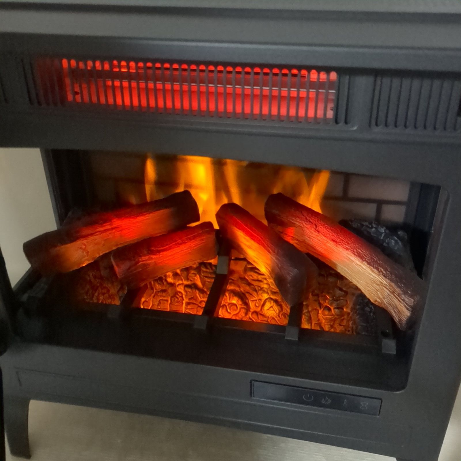 美品】 QVCジャパン 暖炉型パワーヒート DFI-5010-01 ファンヒーター