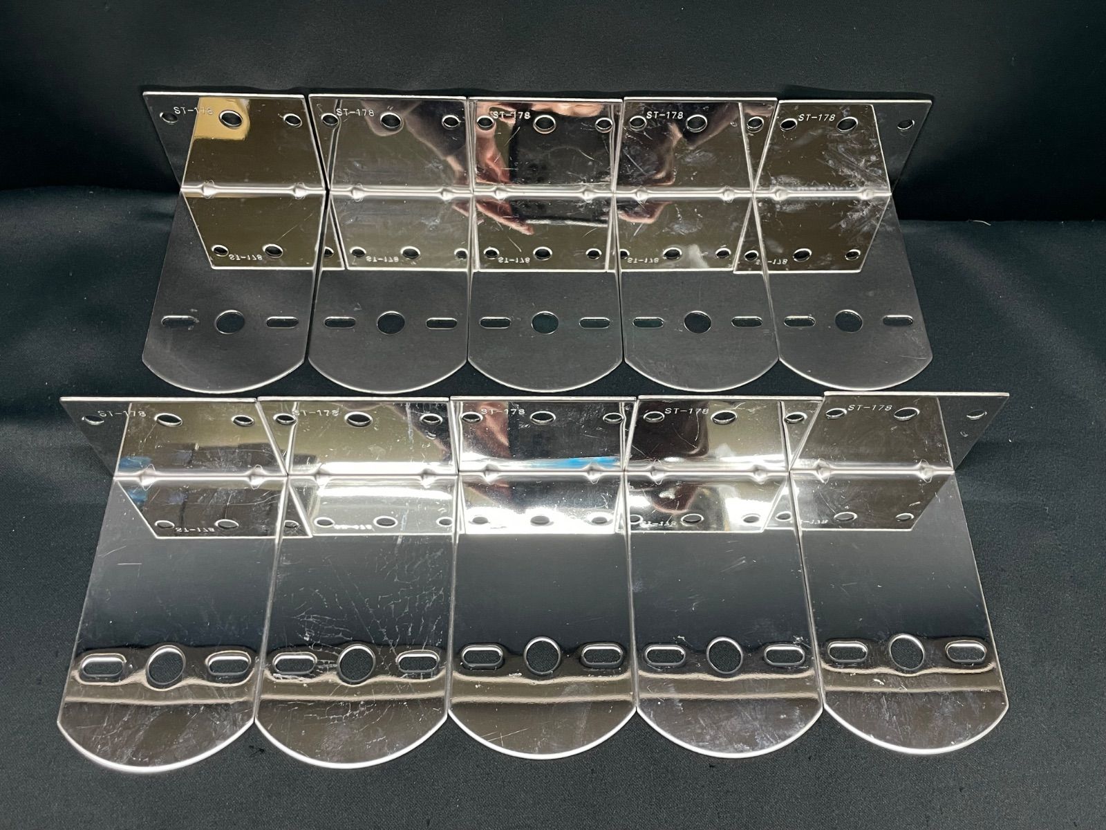 ST-178 10個 L型 奥深マーカーステー ステンレス製 ステー 1連 レトロ デコト