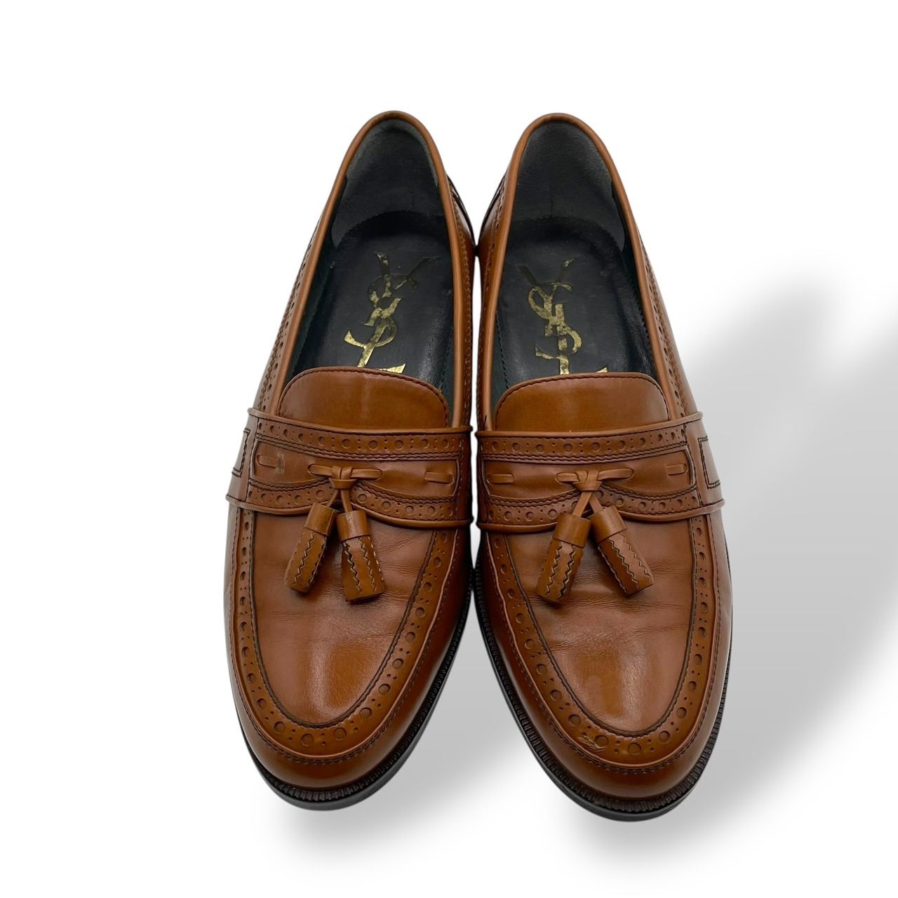 美品 希少 Yves Saint Laurent イヴサンローラン YSL レザーシューズ