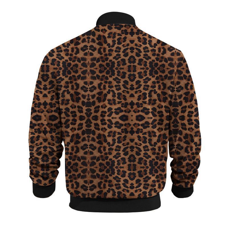 ヒョウ柄 スタジャン 即購入OK 裏起毛 メンズ 防寒 暖かい 秋 冬